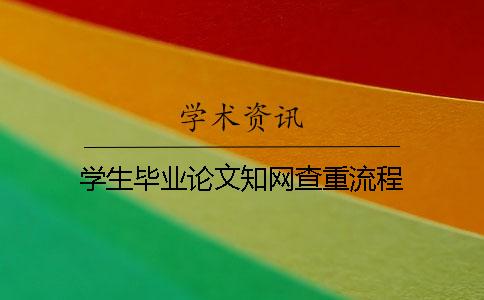 学生毕业论文知网查重流程
