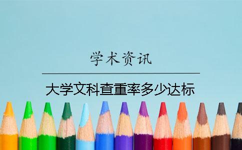大学文科查重率多少达标