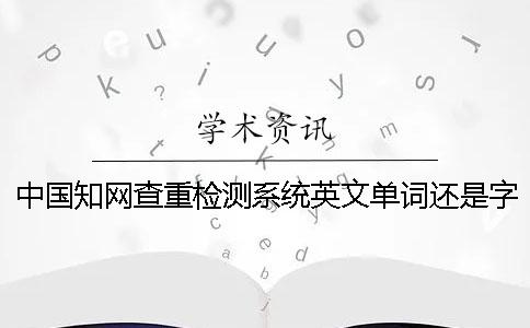 中国学术查重检测系统英文单词还是字母