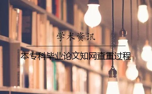 本专科毕业论文学术查重过程