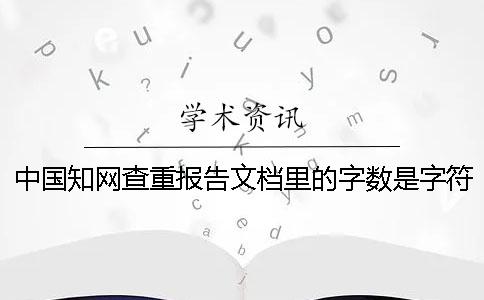 中国学术查重报告文档里的字数是字符还是字数
