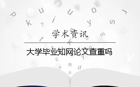 大学毕业学术论文查重吗？