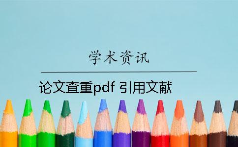 论文查重pdf 引用文献
