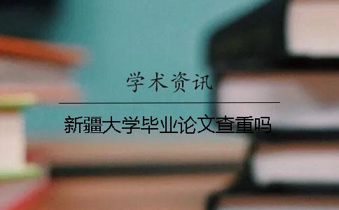 新疆大学毕业论文查重吗？