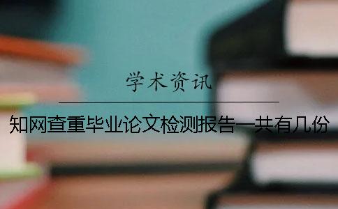 学术查重毕业论文检测报告一共有几份？