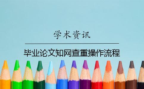 毕业论文知网查重操作流程