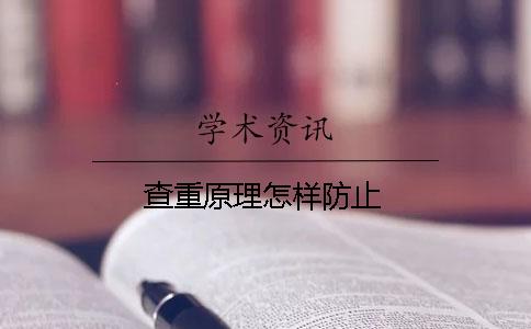 查重原理怎样防止