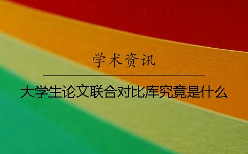 大学生论文联合对比库究竟是什么